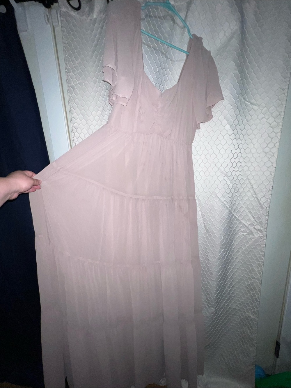 Show Me Your MuMu Blush Tiered Maxi Dress